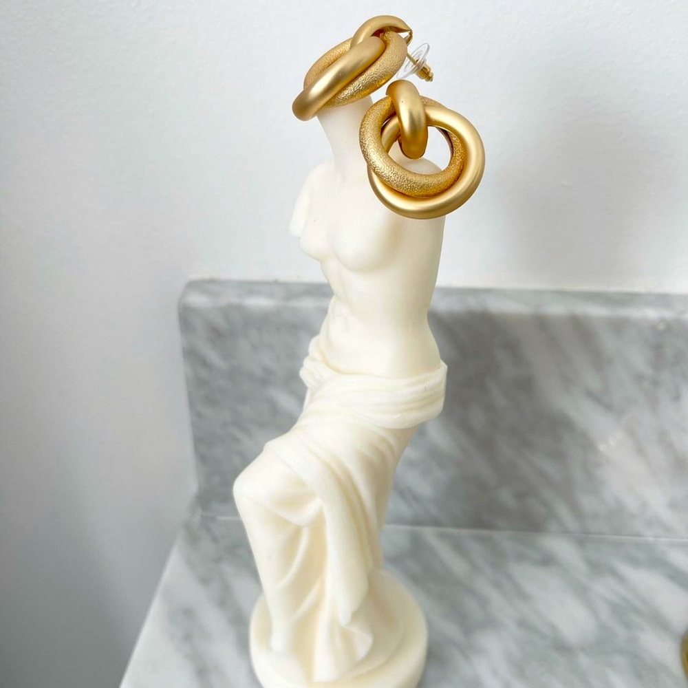 Metal Gold Color Geometric Hanging Dangle Earring Fashion Jewelry